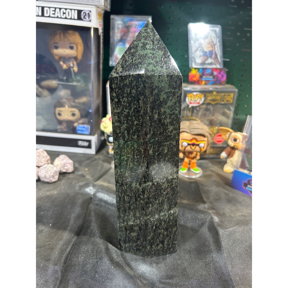 10.5 Inch 7.6lb Crocodile Jasper Tower Obelisk Large Polished Stone Point #64